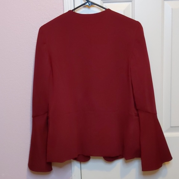 Red Blazer with Flared Sleeves - Picture 6 of 6